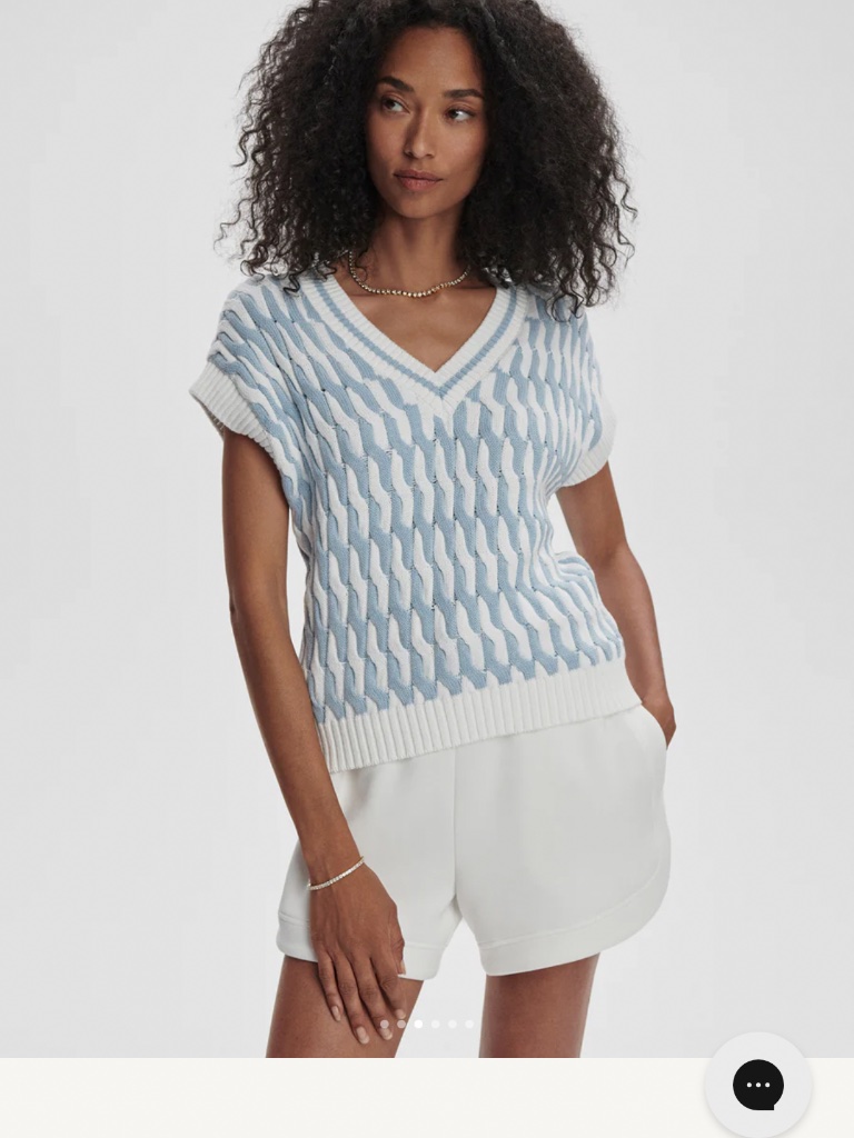 Varley Alfie Cable Knit Vest- Oversized